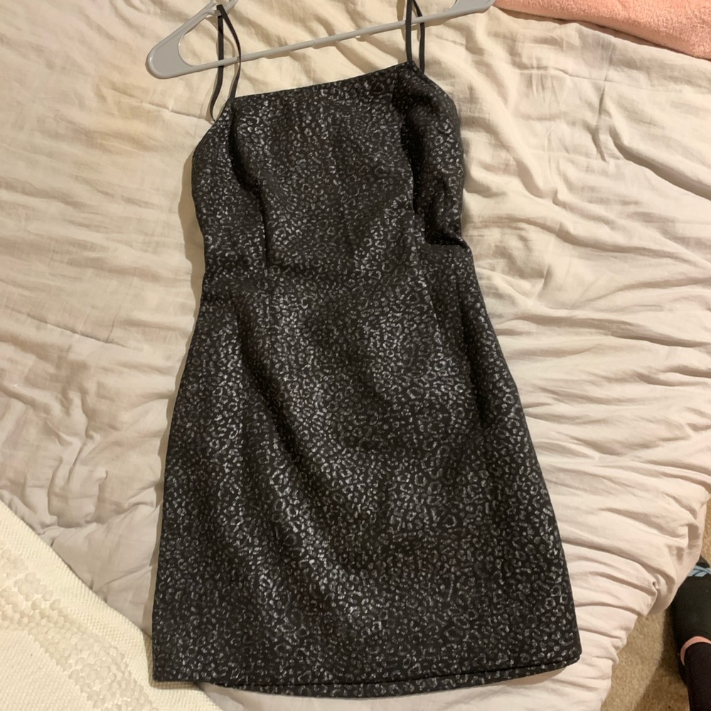 Leopard print body con dress (urban outfitters)